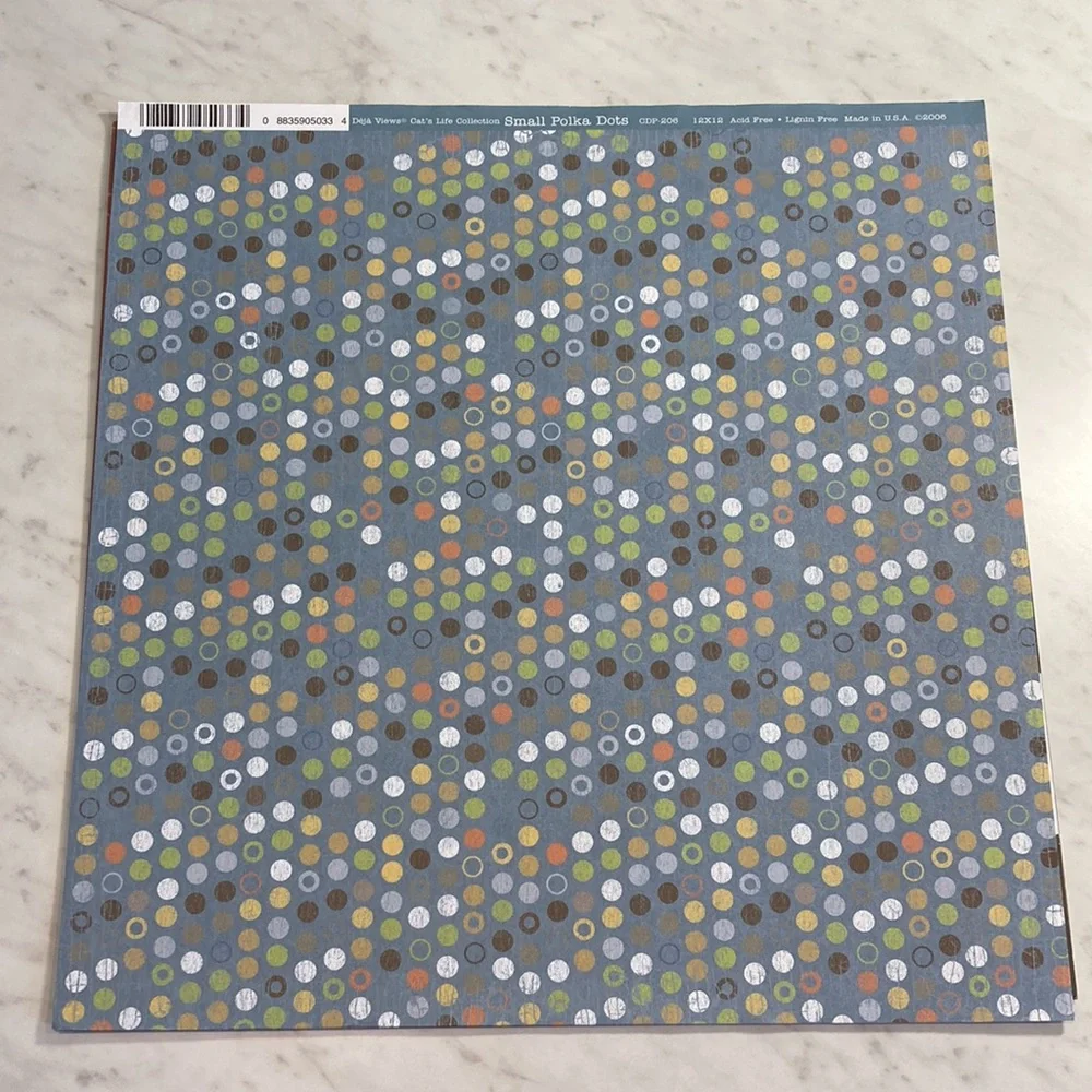 Geometric Polka Dots and Clover 12x12 Scrapbook Paper 11 Sheets